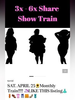 Beautiful Plus Ladies! 3x-6x Share Show Train - March 28th